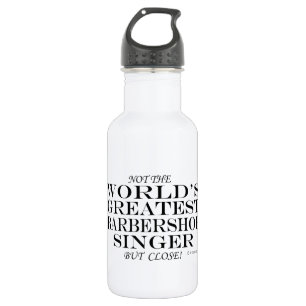 Bouteille D'eau Grand Joueur de chanteur Barbershop Fermer