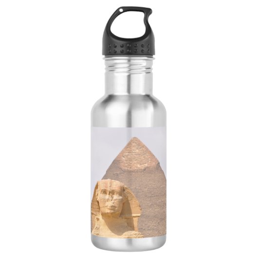 Bouteille D'eau Grande Pyramide de Gizeh Égypte Sphinx Monument Dé (Devant)