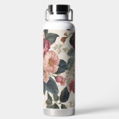 Bouteille D'eau Grandes Peonées Mauves et Roses (Plage)