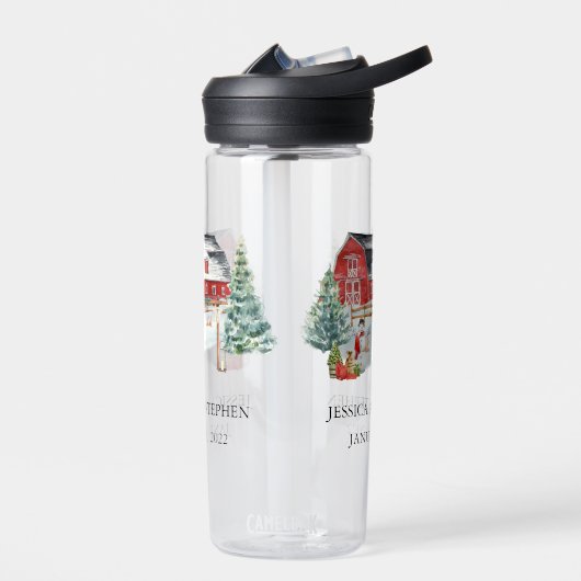 Bouteille D'eau Grange d'hiver Noël Mariage Faveur Cadeau (Gauche)