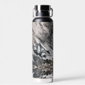 Bouteille D'eau Granit Rock marbré en noir, blanc et gris (Arrière)