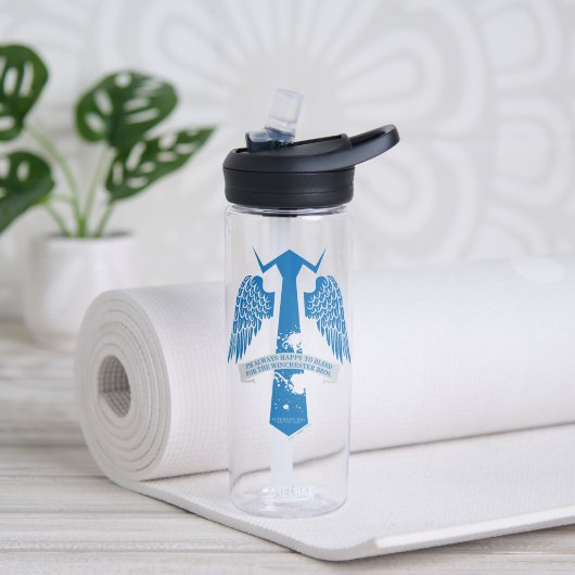 Bouteille D'eau Graphique de citation de Cravate de Castiel surnat (Yoga)