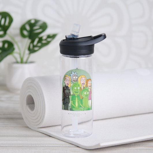 Bouteille D'eau Graphique de la famille Rick et Morty (Yoga)