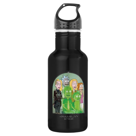 Bouteille D'eau Graphique de la famille Rick et Morty (Devant)