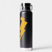 Bouteille D'eau Graphique des boulons de foudre noirs (Arrière)
