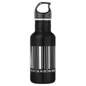 Bouteille D'eau Graphique du code barre de Rick et Morty (Devant)