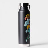 Bouteille D'eau Graphique du Surf de levage Aquaman et Trident (Avant)