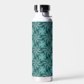 Bouteille D'eau Graphique géométrique 3D pivotante Turquoise vert (Gauche)