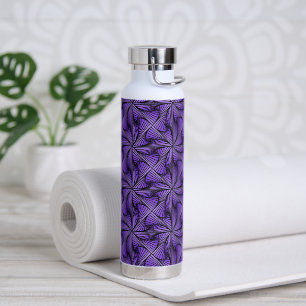 Bouteille D'eau Graphique géométrique 3D Spiral Twist Purple