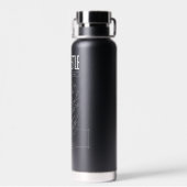 Bouteille D'eau Graphique technique du scarabée bleu (Arrière)