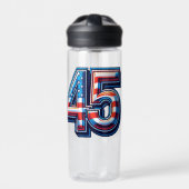 Bouteille D'eau Gras 45ème Anniversaire Mug - American Flag Balloo (Extérieur)