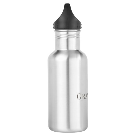 Bouteille D'eau Gratitude – Minimal Typography Design (Gauche)