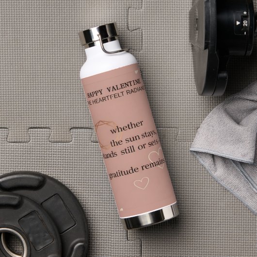 Bouteille D'eau Gratitude Remains™ Amour & Intention | Isolation s (Salle de sport (pivotée))