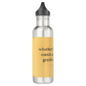 Bouteille D'eau Gratitude Remains Water Bottle | Inspirational Aff (Gauche)