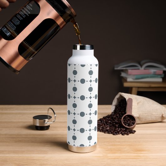 Bouteille D'eau Gray Polka Dots, Polka Dot Pattern, Dots (Gym)