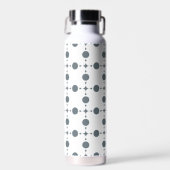 Bouteille D'eau Gray Polka Dots, Polka Dot Pattern, Dots (Avant)