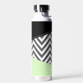 Bouteille D'eau Gray Zigzag, Gray Chevron, Zigzag Pattern, Mint (Gauche)
