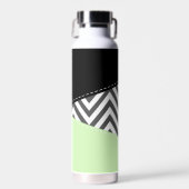 Bouteille D'eau Gray Zigzag, Gray Chevron, Zigzag Pattern, Mint (Avant)