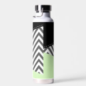 Bouteille D'eau Gray Zigzag, Gray Chevron, Zigzag Pattern, Mint (Plage)