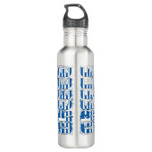 Bouteille D'eau Grèce Drapeau magnifique patriotique (Dos)