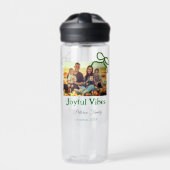 Bouteille D'eau Green bow joyful Vibes add family photo name  (Extérieur)