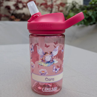 Bouteille D'eau Grenouille et Lys d'eau des bois Nom des enfants