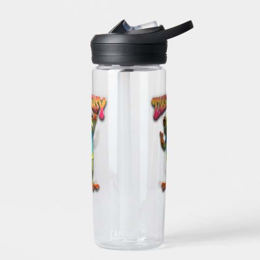 Bouteille D'eau Grenouille Hippie Prenez les Choses Calmement Amus (Gauche)