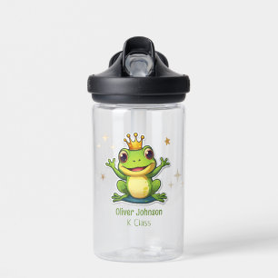 Bouteille D'eau Grenouille King Dessin Retour À L'École Nom