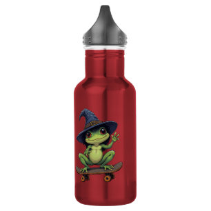 Bouteille D'eau Grenouille Sorcière Skateboard Mignon Effrayant Ha