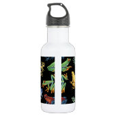 Bouteille D'eau Grenouilles sur noir (Dos)