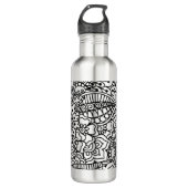 Bouteille D'eau Griffonnage de fleur (Devant)