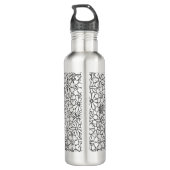 Bouteille D'eau Griffonnage floral (Dos)
