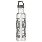 Bouteille D'eau Griffonnage tiré par la main indien de Hamsa (Dos)