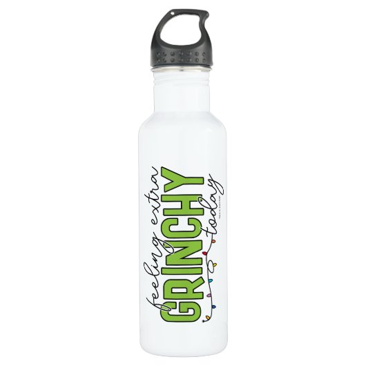 Bouteille D'eau Grille | Sentiment de grinchy supplémentaire aujou (Devant)