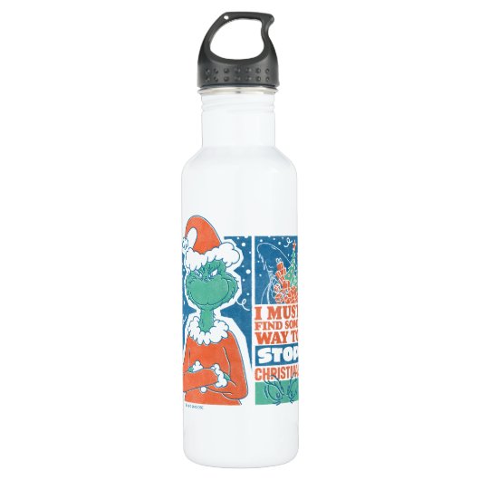 Bouteille D'eau Grille | Stop Christmas Vintage Graphic (Devant)