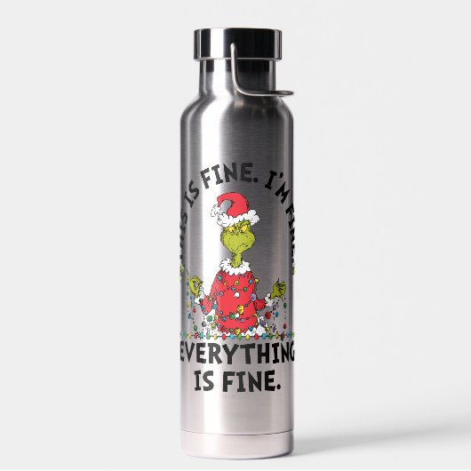 Bouteille D'eau Grinch | Everything is Fine (Gauche)