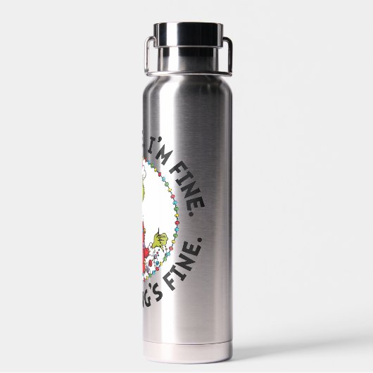 Bouteille D'eau Grinch | Everything's Fine (Arrière)