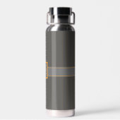 Bouteille D'eau Gris avec des rayures orange (Arrière)