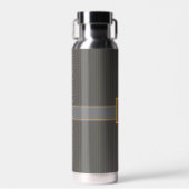 Bouteille D'eau Gris avec des rayures orange (Avant)