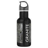 Bouteille D'eau Gris de granit avec le texte (Dos)