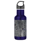 Bouteille D'eau Gris de granit avec les détails et le texte bleus (Devant)