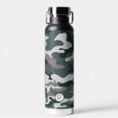 Bouteille D'eau Gris et camo vert Cuivre infusé (Avant)