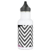 Bouteille D'eau Gris Zigzag, Gris Chevron, Motif Zigzag, Violet (Droite)