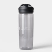 Bouteille d'eau grise avec logo AMBS blanc (Extérieur)
