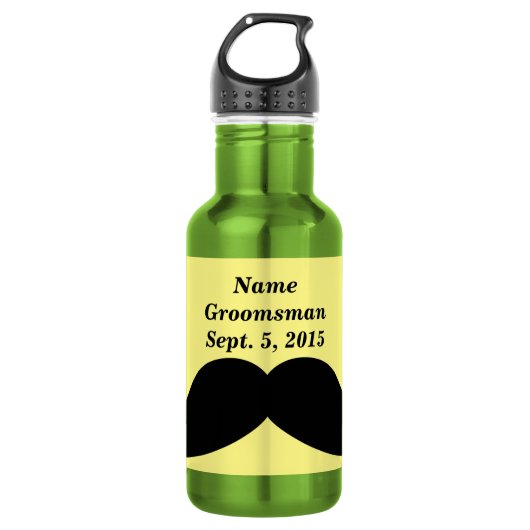 Bouteille d'eau Groomsman Mustache (Devant)