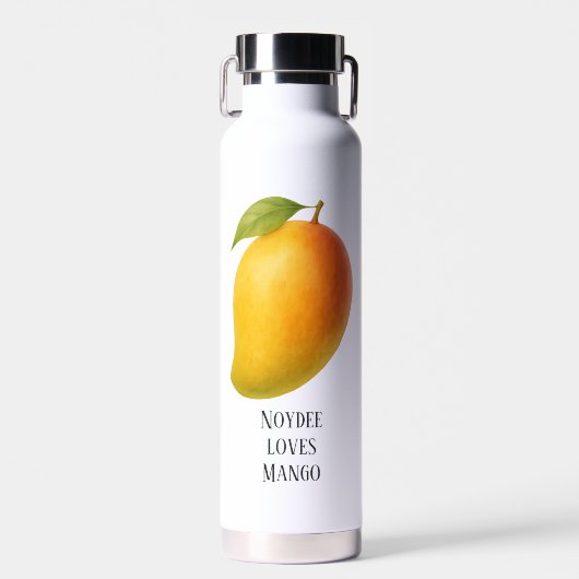 Bouteille D'eau Gros Mangue, Fruit Sucré et Nom (Avant)
