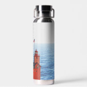 Bouteille D'eau Gros Phare Rouge Dans Le Michigan (Arrière)