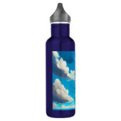 Bouteille D'eau Gros voilier, Ciel Bleu, Nuages Fluffy Blanc (Gauche)