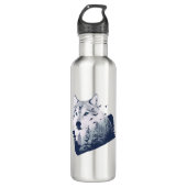 Bouteille D'eau Grosse Forêt Bleue Wolf (Devant)