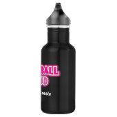 Bouteille D'eau Groupe de basketball blanc rose avec nom (Droite)